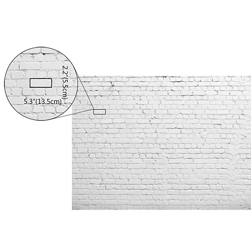 79quotx59quot Horizontal White Brick Wall Photography Backdrop Vinyl Background for Pictures D2504