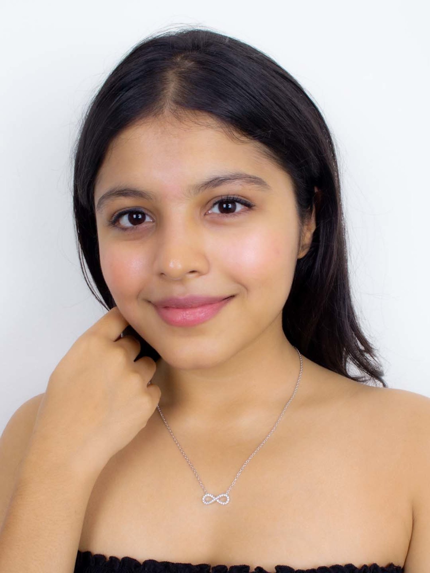 Ornate Jewels 92.5 Sterling Silver Infinity Necklace for Women