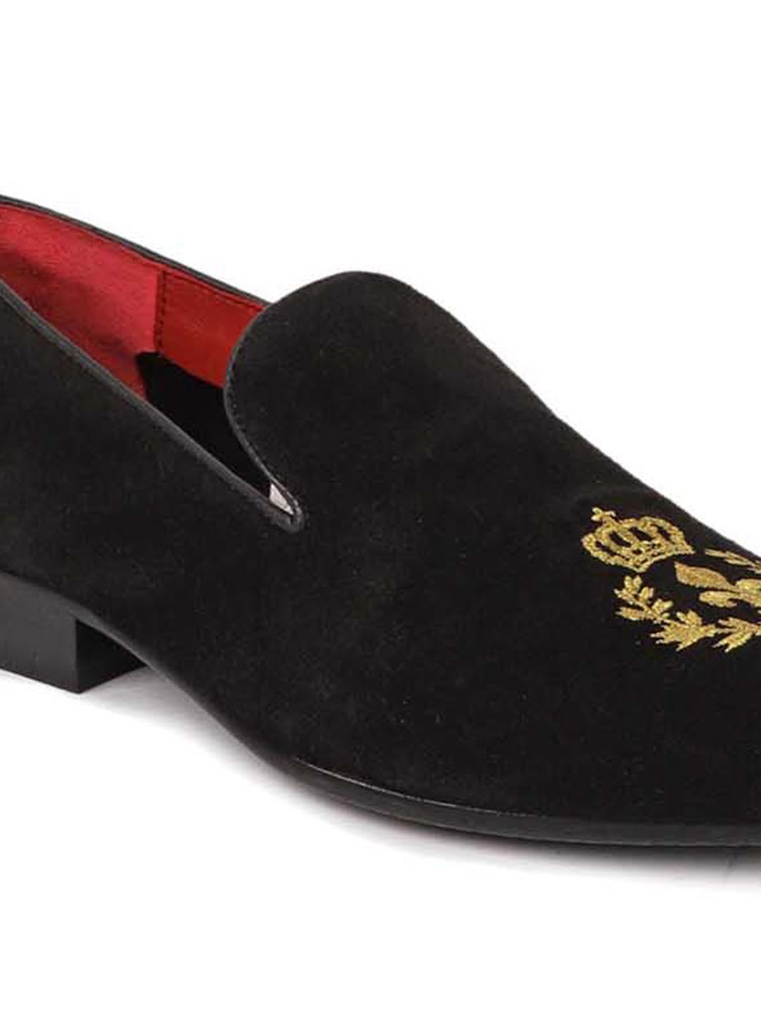 Gabicci Men's Eagle Black Ethnic Slip-Ons