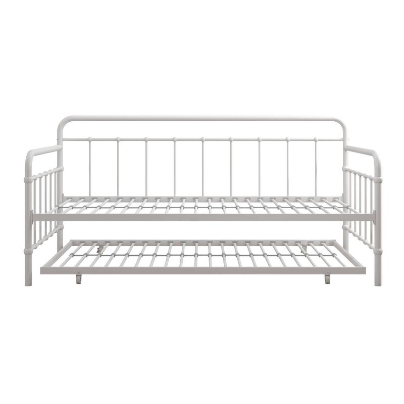 Twin Kaila Metal Daybed and Trundle White - Room & Joy