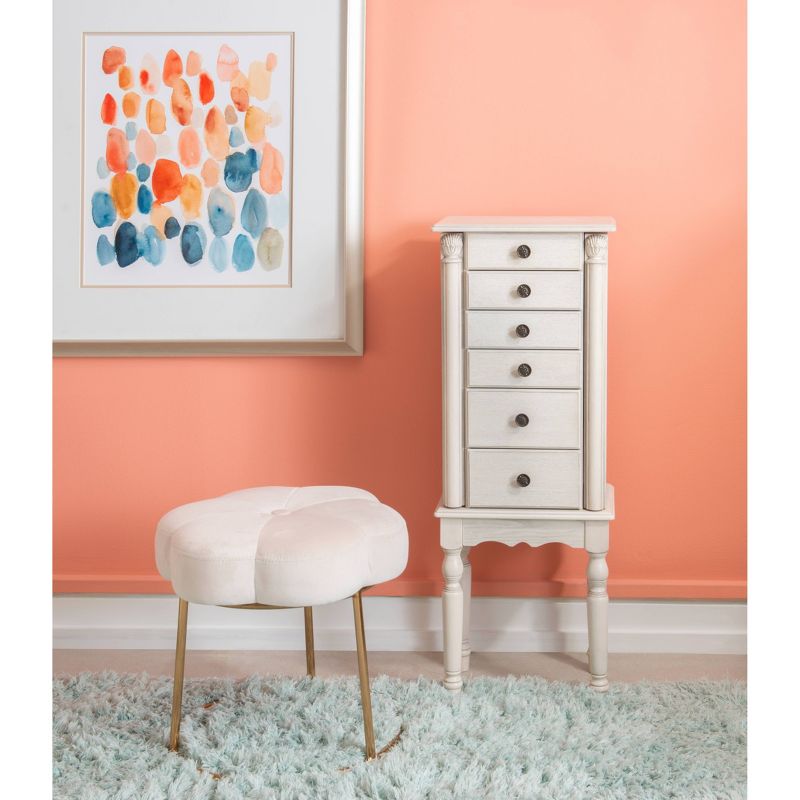 Obrecht Jewelry Armoire Off White - Powell Company