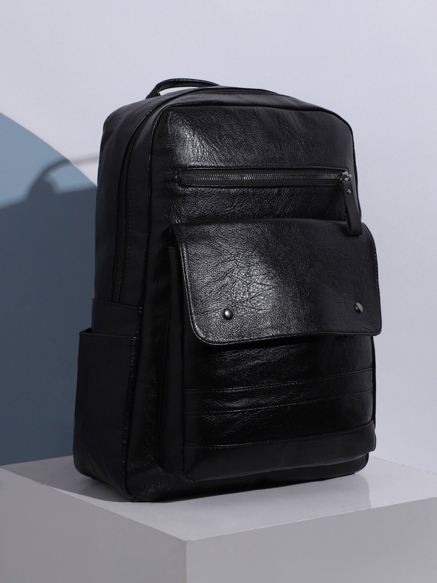 HauteSauce Black Large Leather Backpack