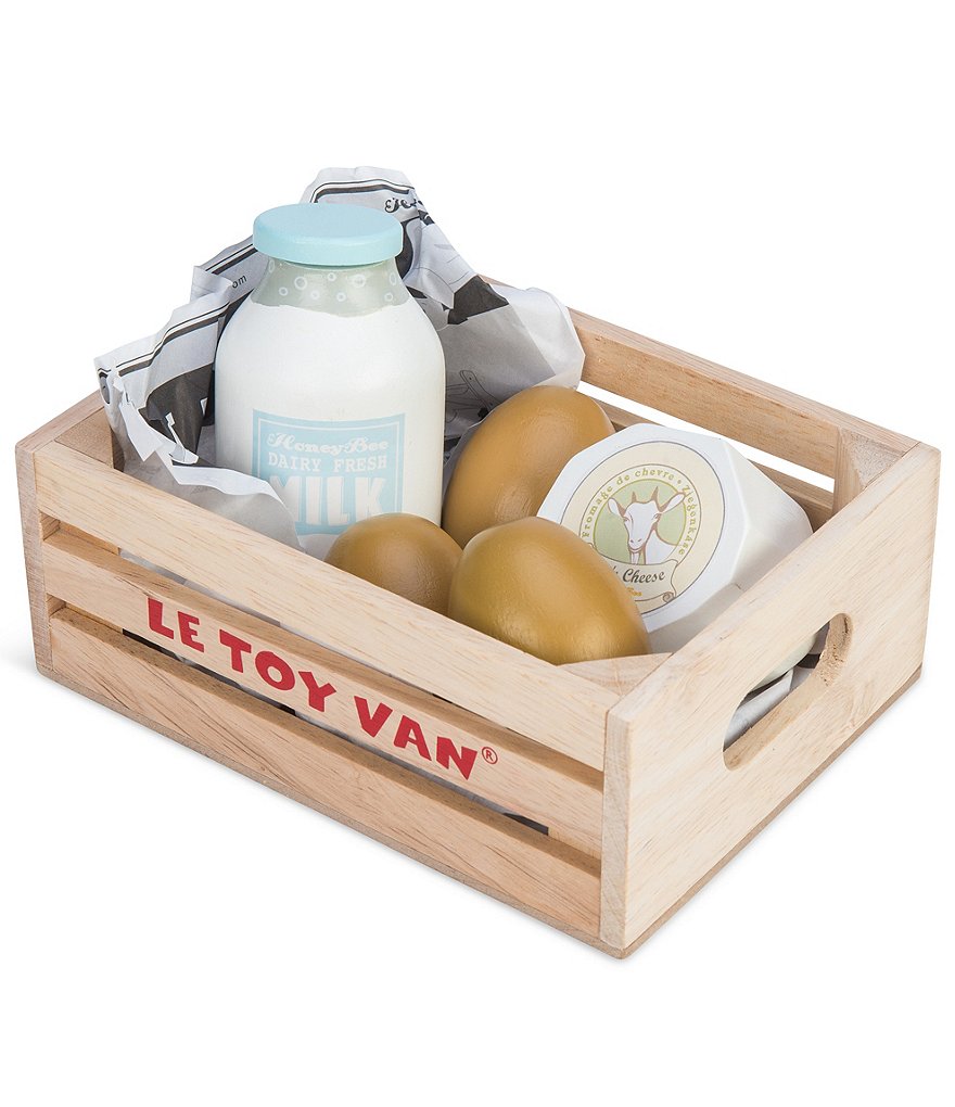 Le Toy Van Honeybake Eggs & Dairy Crate Set