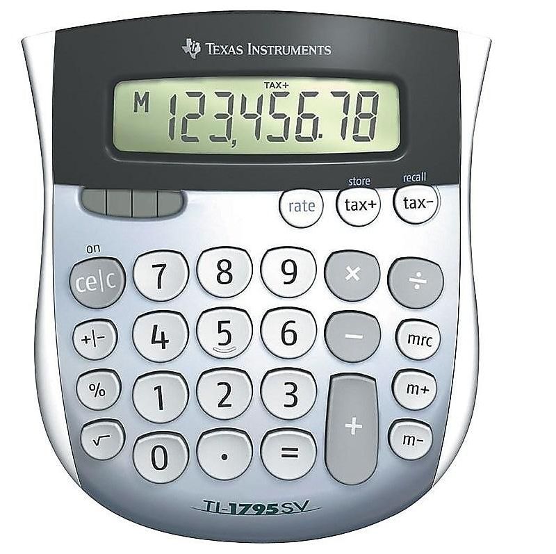 Texas Instruments TI-1795SV Minidesk Calculator 8-Digit LCD TI1795SV