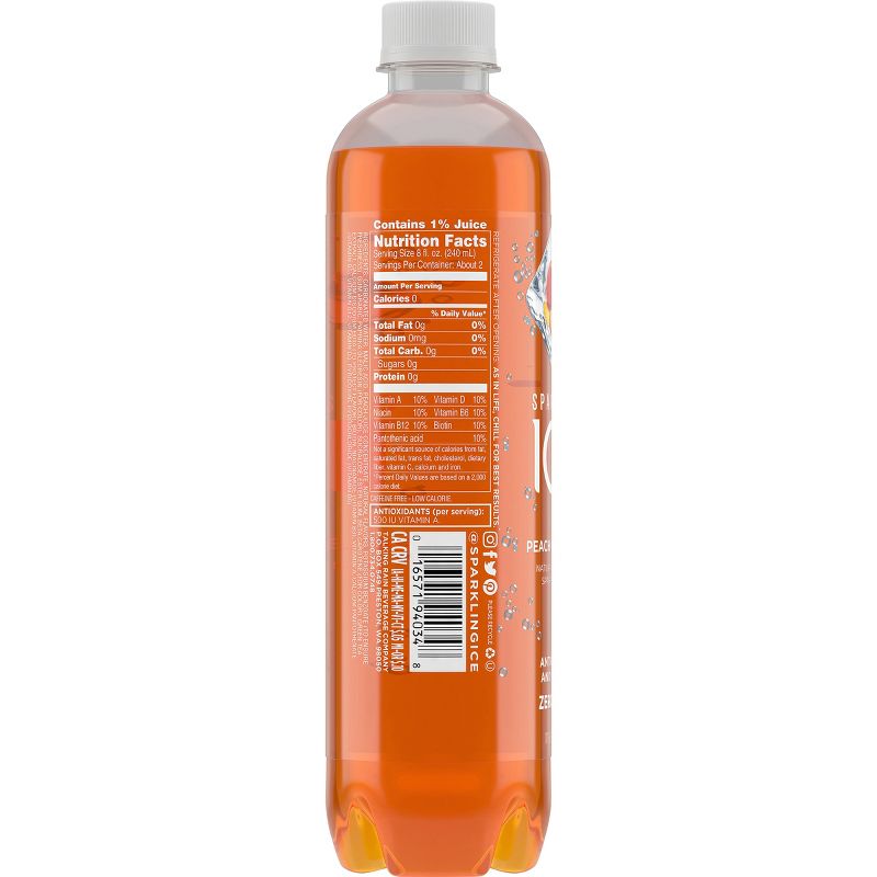 Sparkling Ice Peach Nectarine - 17 fl oz Bottle