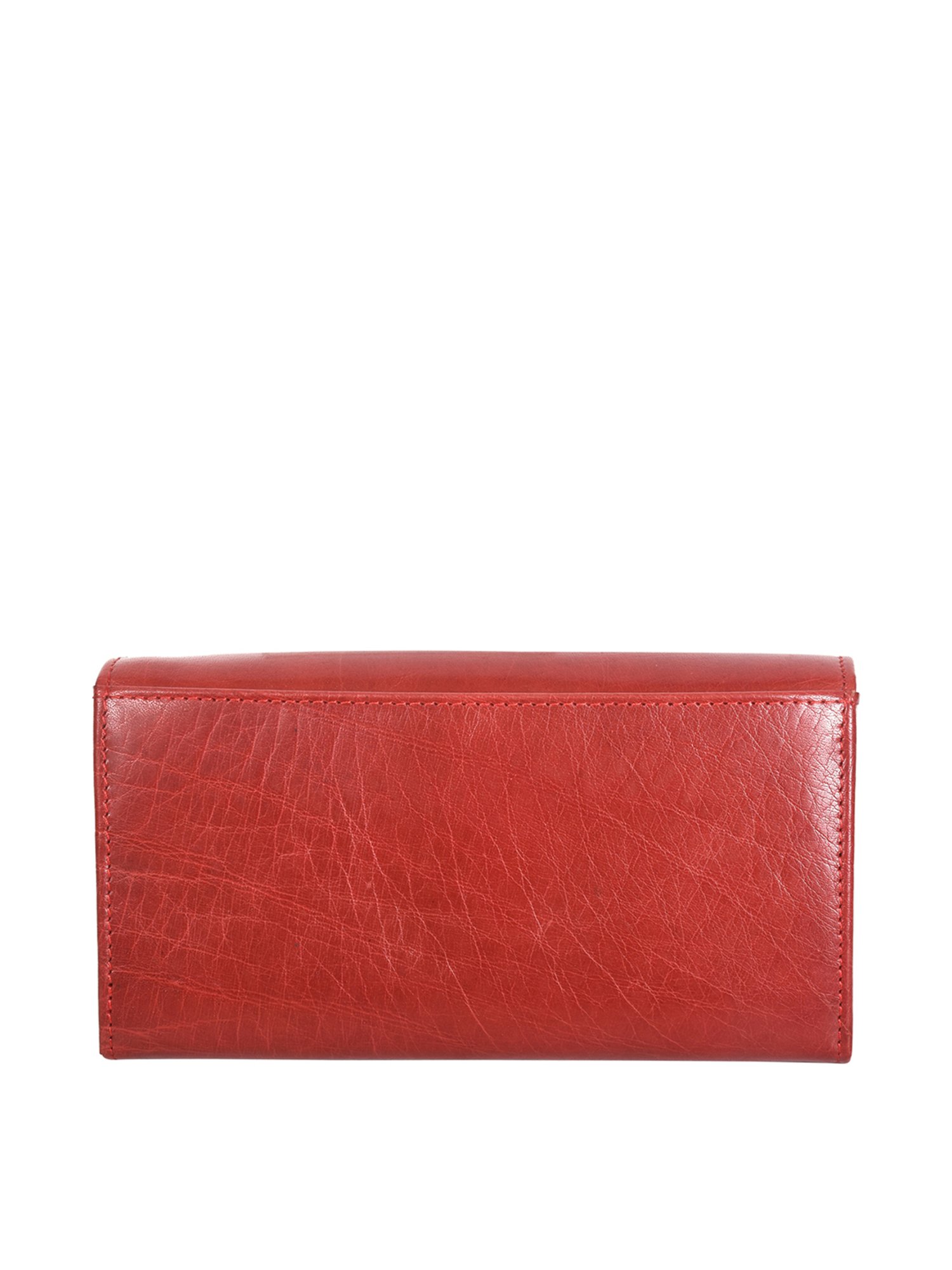 SASSORA Red Solid Rfid Wallet for Women
