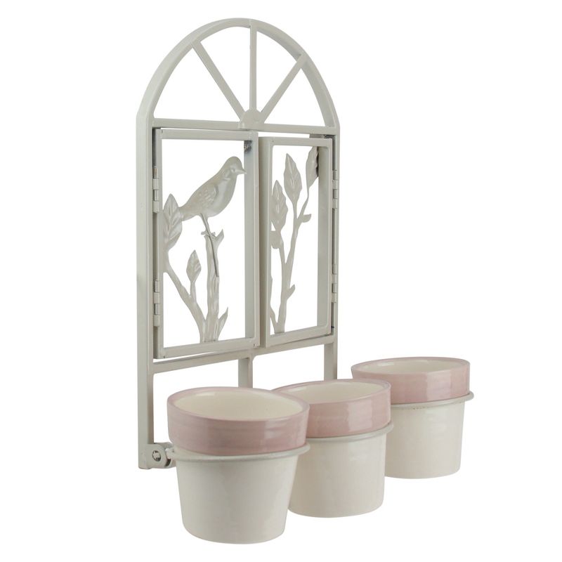 HC Companies heavy duty 24-Inch Width Deck Rail Box Planter, White w/ plugs