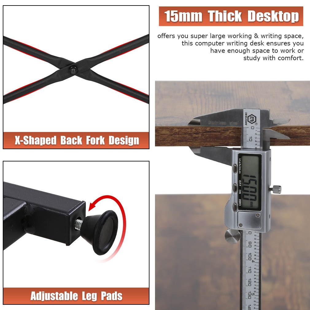 Computer Desk Gaming desk L Shaped Desk Office Writing Desk Modern Student Girl Kids Study PC Simple Extra Large Ergonomic Table Workstation,Vintage