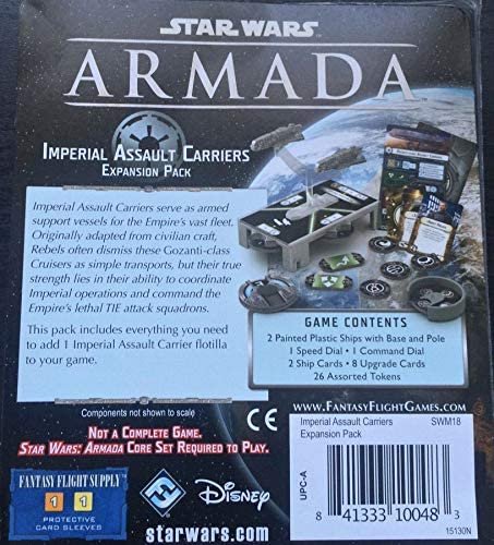 Star Wars Armada Imperial Assault Carriers EXPANSION PACK | Miniatures Battle Game | Strategy Game for Adults and Teens | Ages 14+ | 2 Players | Avg. Playtime 2 Hours | Made by Fantasy Flight Games