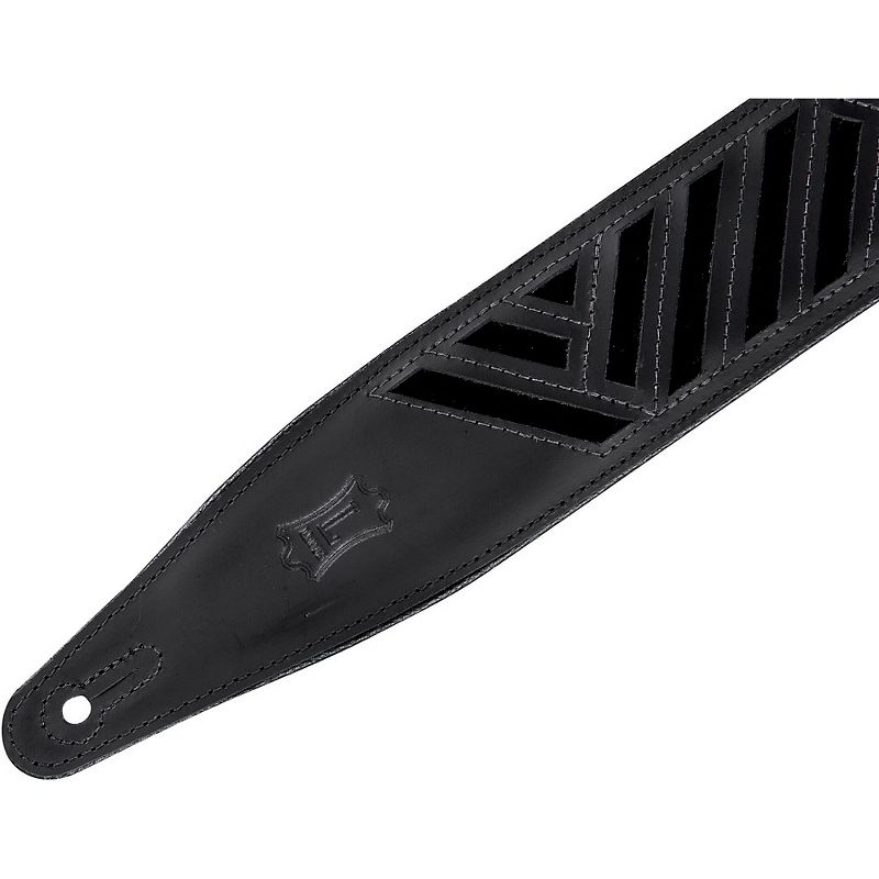 Levy's 2.5 in. Wide Black Chrome-tan Leather Guitar Strap (MC317DCO)