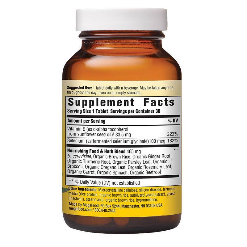 MegaFood E & Selenium Supplement - 30ct
