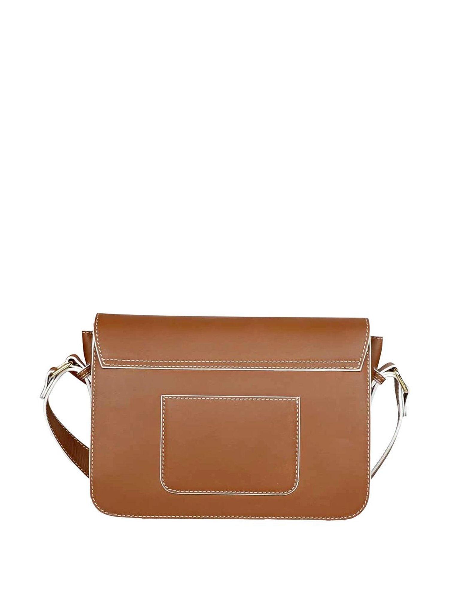 Saint G Tan Solid Medium Sling Handbag