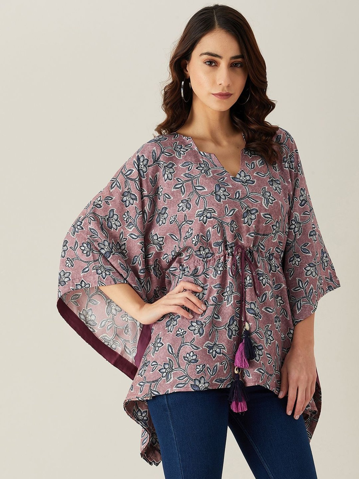 The Kaftan Company Purple Printed Top