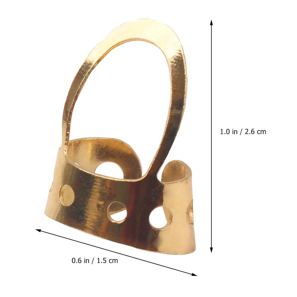 8 PCS Adjustable Thumb Pick Stainless Steel Hollowed Index Finger Plectrum