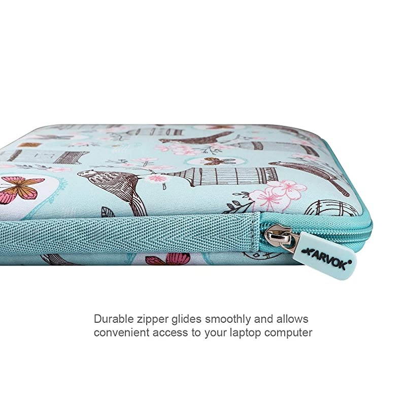 15156 Inch Laptop Sleeve MultiColor Size Choices CaseWaterResistant Neoprene Notebook Computer Pocket Tablet Briefcase Carrying BagPouch Skin Cover for AcerAsusDellLenovo Blue Bird