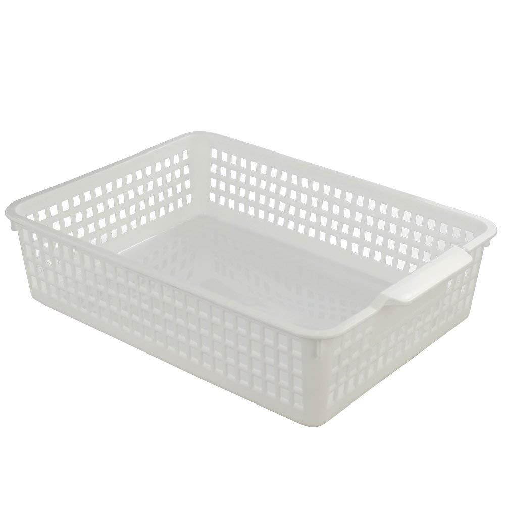 Fiaze Desktop Plastic Storage Trays Basket Organization, 3-Pack