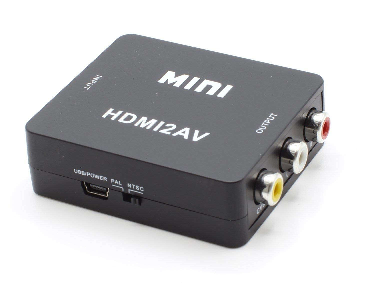 HDMI to RCA Converter Kit | FEATURES Converter &ndash; HDMI & Composite Cables - Black