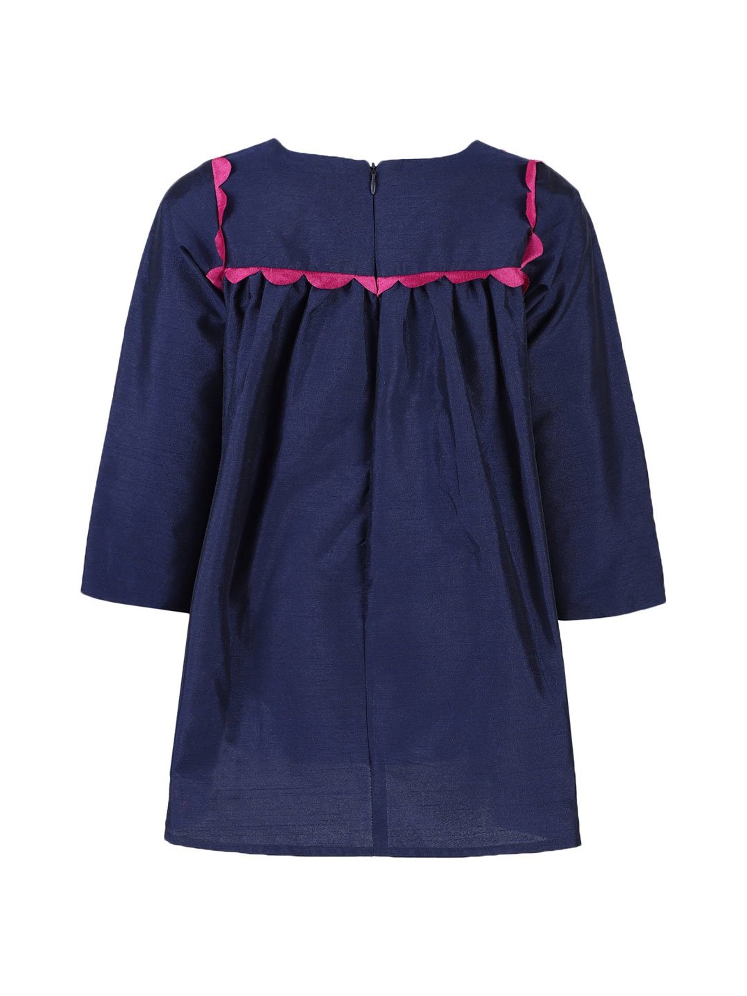 A Little Fable Kids Navy Embellished Dress