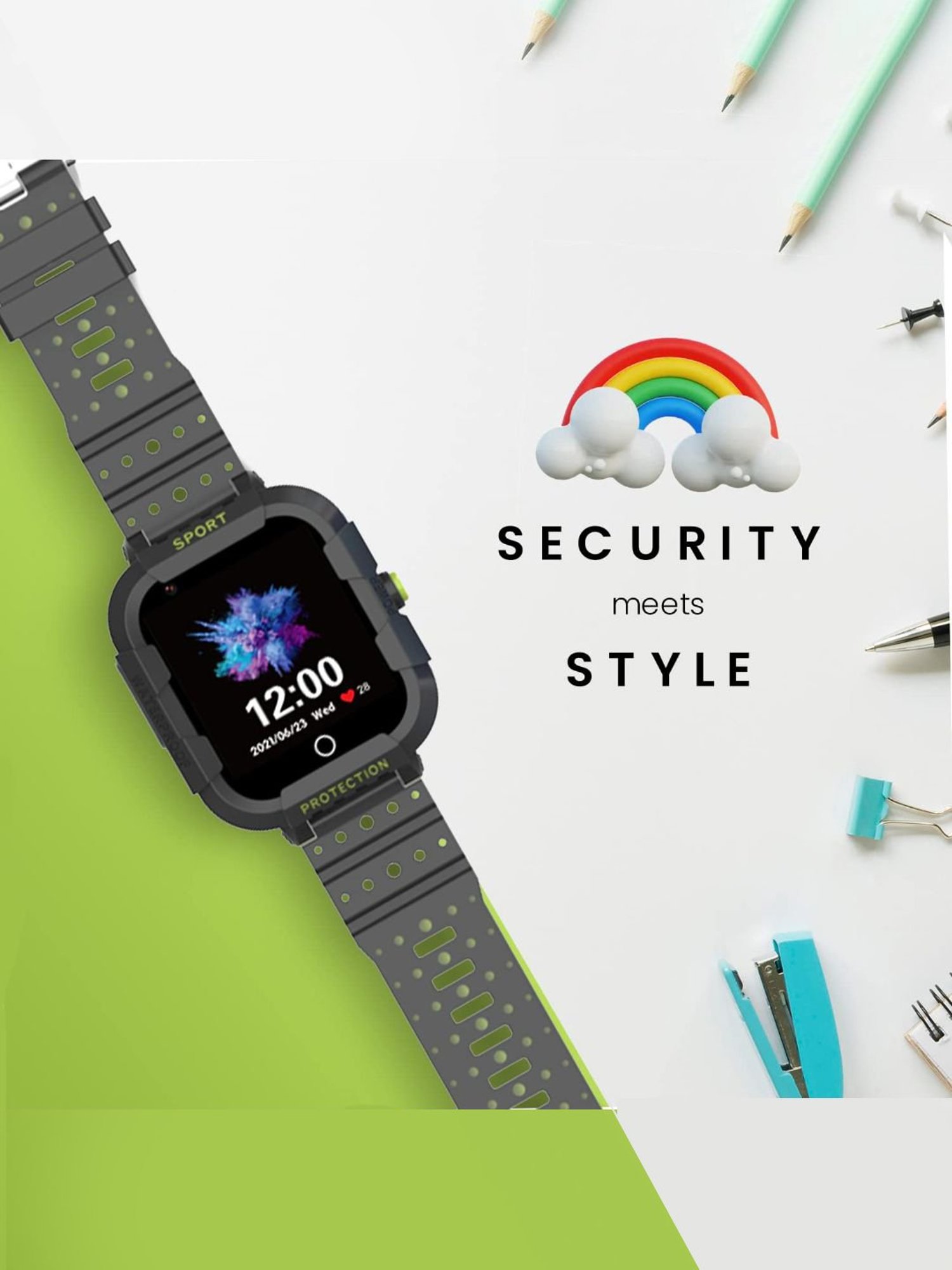 Turet Gator 2.0 Kids GPS Tracker LTE Smartwatch for Kids with Voice & Video Call (Black)