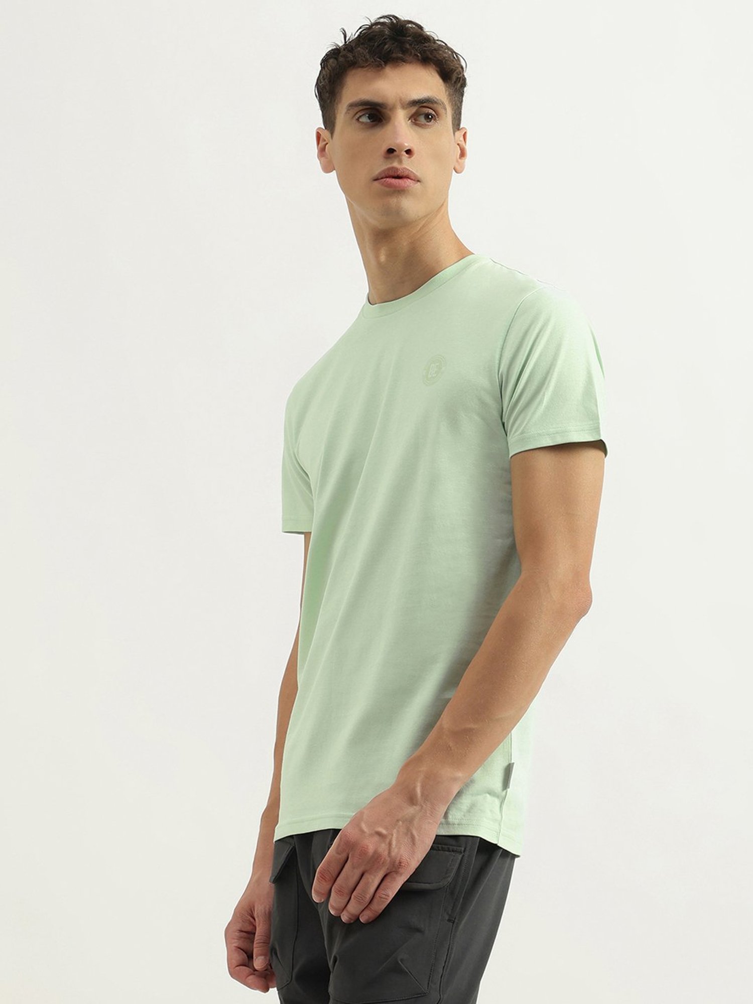 United Colors Of Benetton Green Pure Cotton Regular Printed T-Shirt