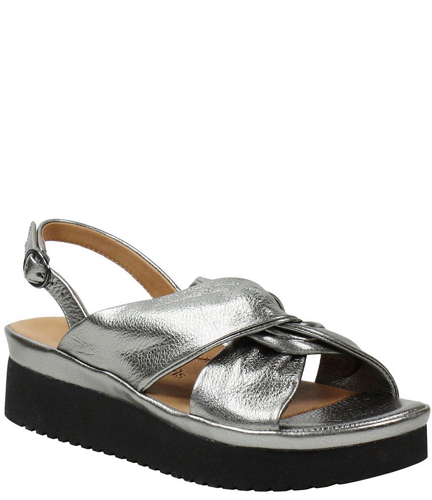 L'Amour Des Pieds Amiens Leather Twist Knot Sandals