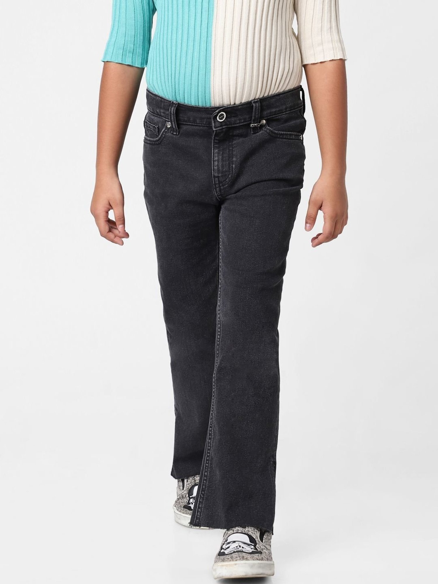 Girls ONLY Girls Black Flared Fit Jeans