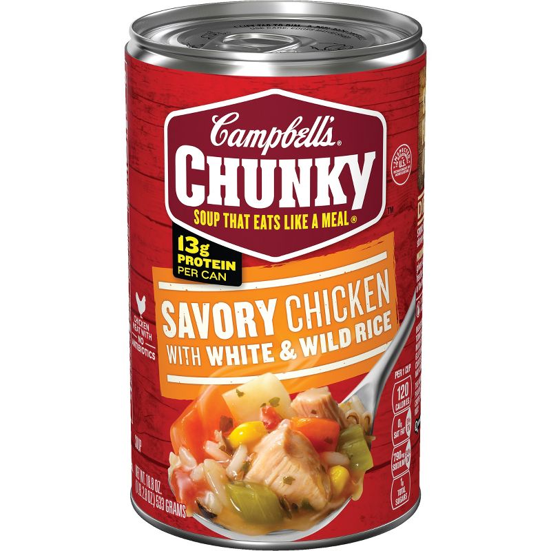 Campbell's Chunky Savory Chicken with White & Wild Rice Soup 18.8oz