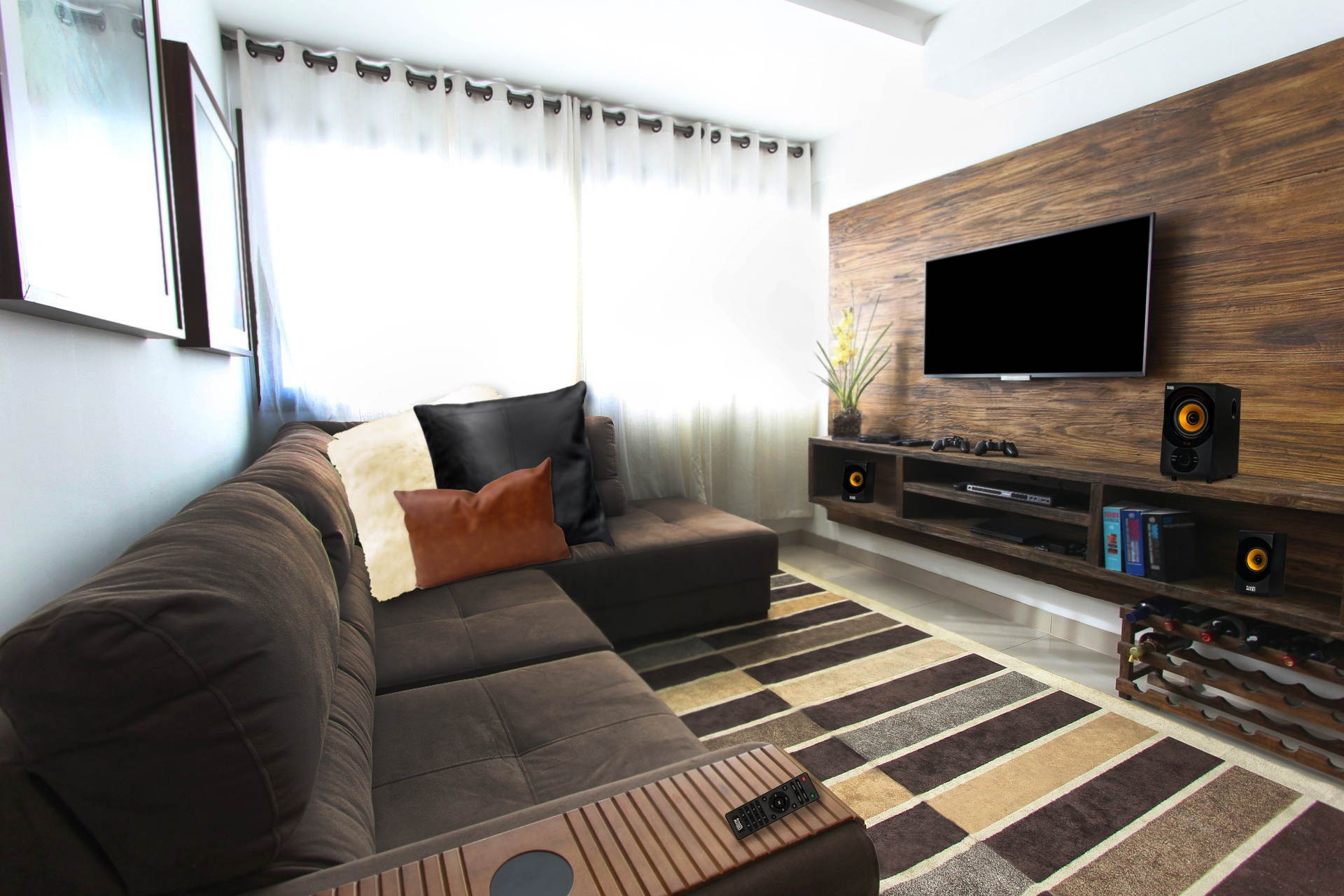 Acoustic Audio AA2172 Bluetooth 2.1 Home Speaker System with USB and 2 Extension Cables