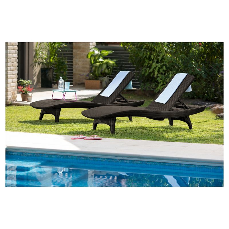 Pacific Sun 3pc Loungers with Table Set Brown - Keter