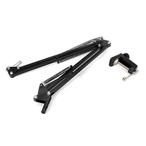 Desk Clamp Mount Suspension Boom Scissor Arm Tripod Stand Holder for Microsoft LifeCam Studio 1080p HD Webcam-Black