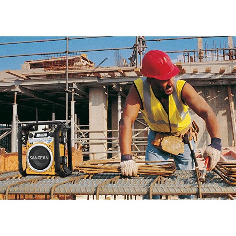 U4 AM/FM-RBDS/Weather Alert/Bluetooth/Aux-in Ultra Rugged Rechargeable Digital Tuning Radio Yellow