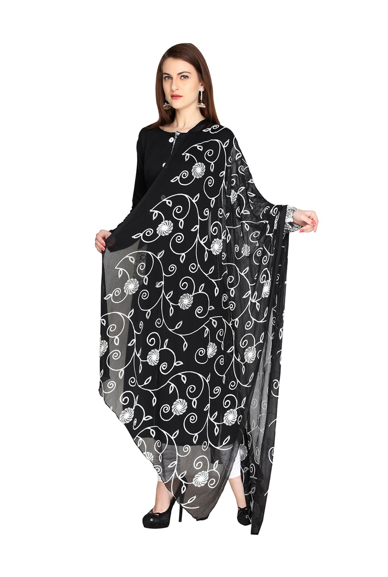 Dupatta Bazaar Black Dupatta
