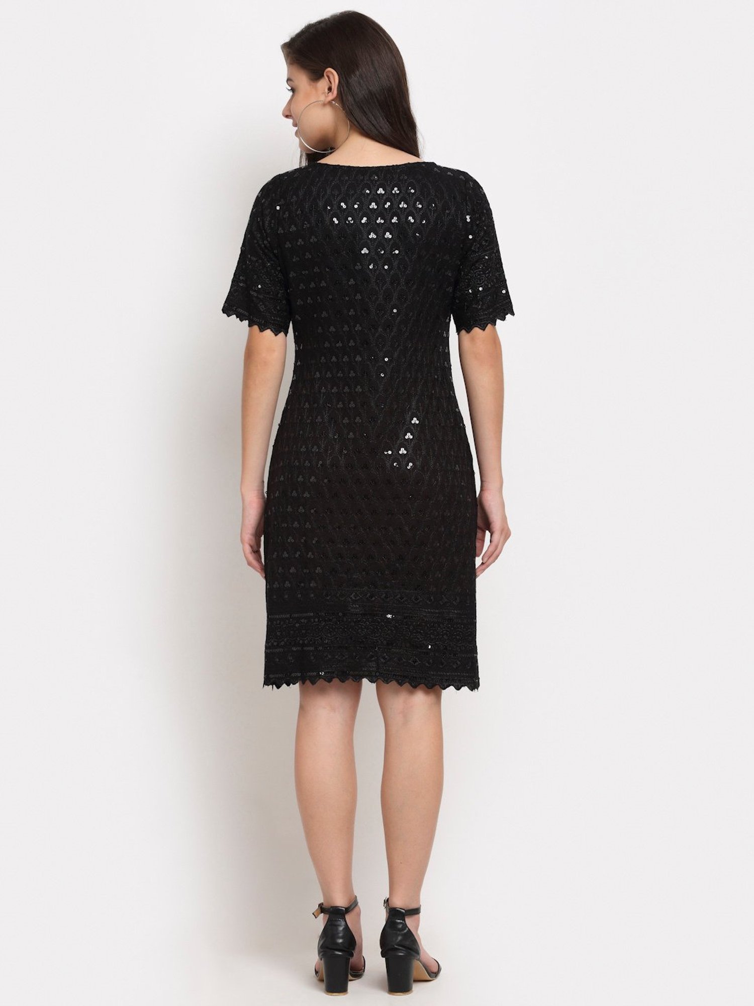 BRINNS Black Embellished A Line Dress