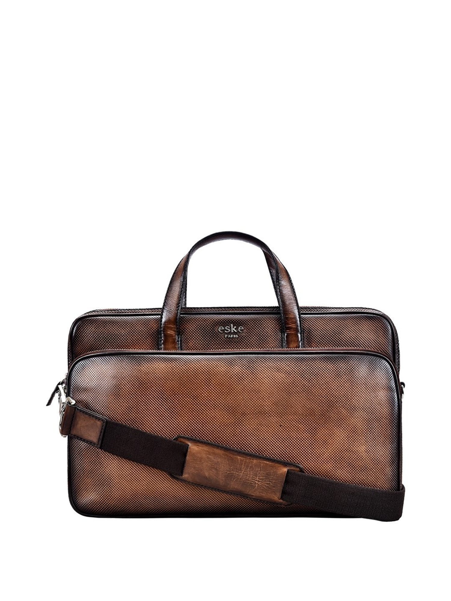 Eske Cedro Brown Leather Medium Laptop Messenger Bag