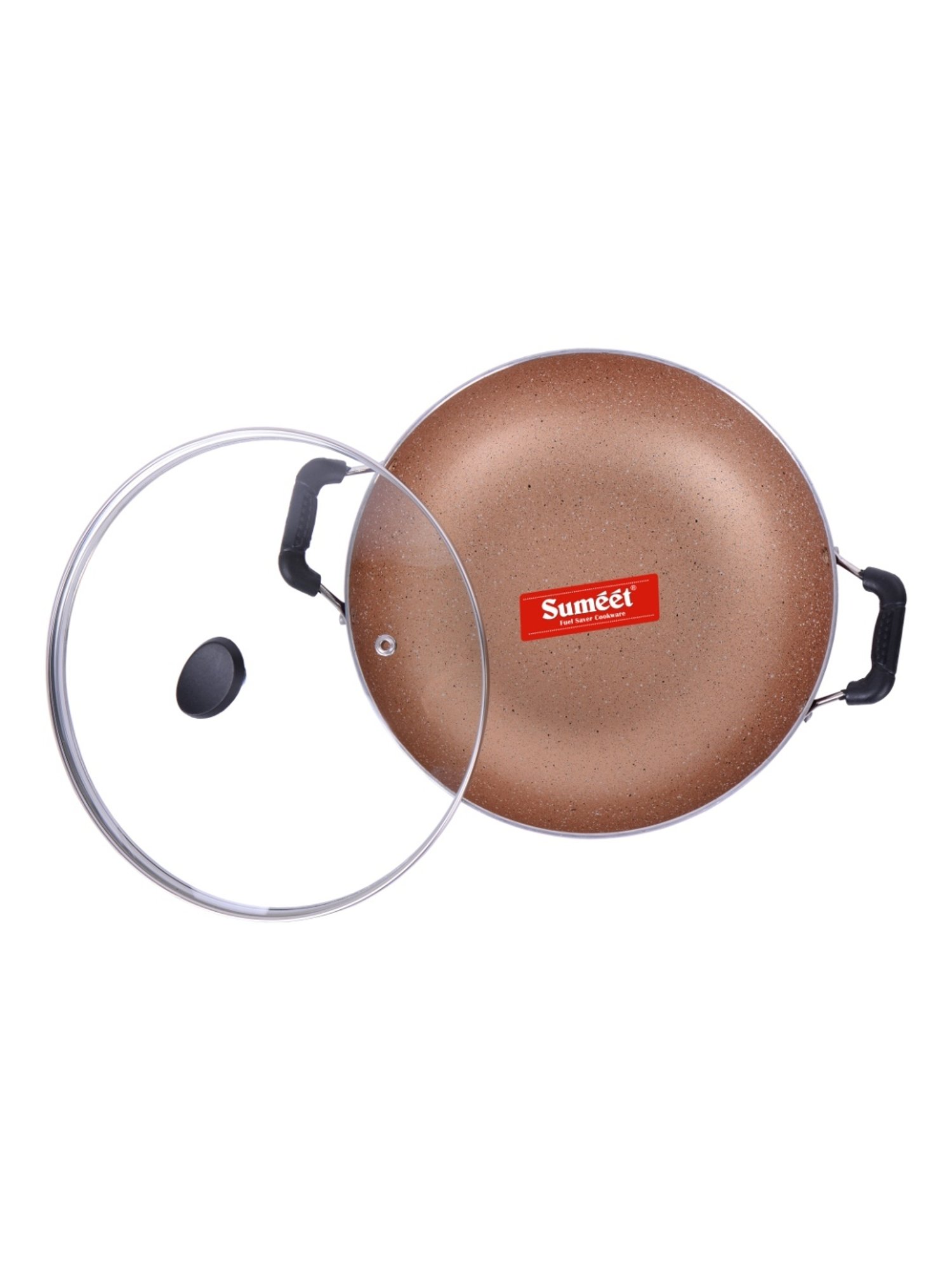 JUDGE Everyday Black Aluminium 20 cm Deep Appachatty With Lid (0.8 L)