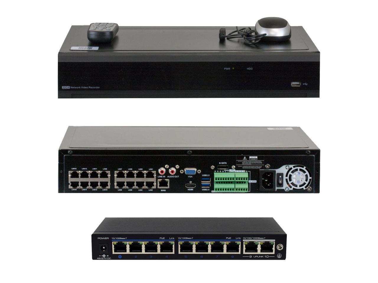 GW Security 32CH H.265 4K NVR 5-Megapixel (2592 x 1520) 4X Optical Zoom Network Plug & Play Video Security System, 32pcs 5MP 1920p 2.8-12mm Motorized Zoom POE Weatherproof Dome IP Cameras