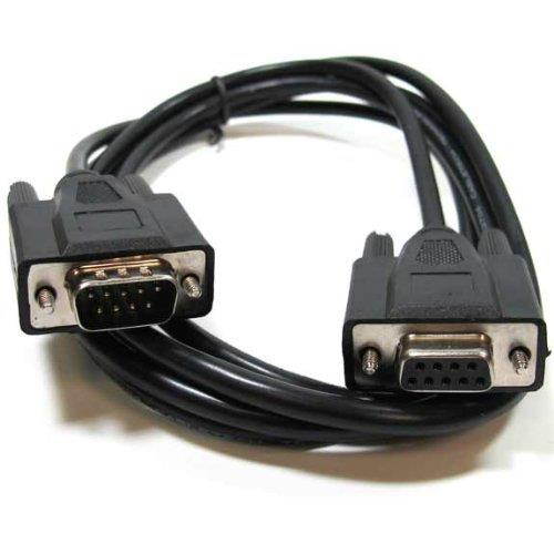 SF Cable, 10 ft DB9 M/F Serial Extension Cable RS232 Black Color