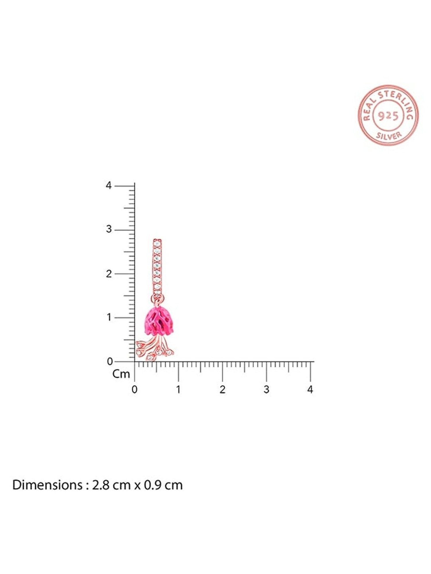 GIVA 92.5 Sterling Silver Bhumi Rose Gold Brahma Kamal Bud Jhumki Earrings