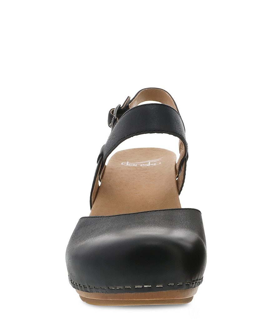 Dansko Taci Burnished Waxy Leather Wedges