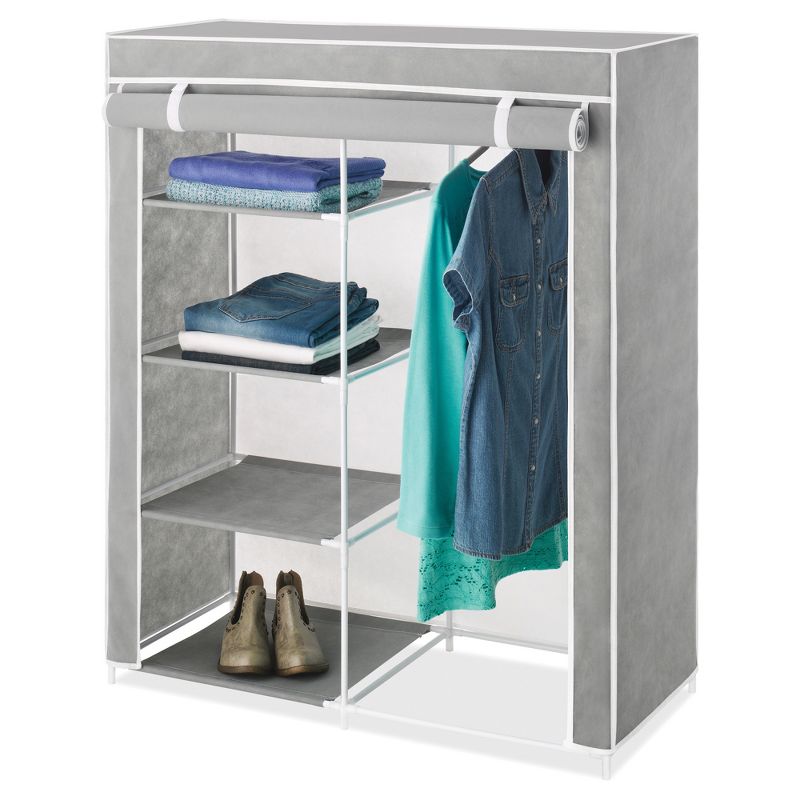 Whitmor Freestanding Closet With Gray Cover