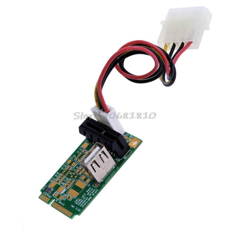 Mini PCI-E To PCI-E1x Board USB2.0 Adapter PCI Express Interface Card 4Pin Power