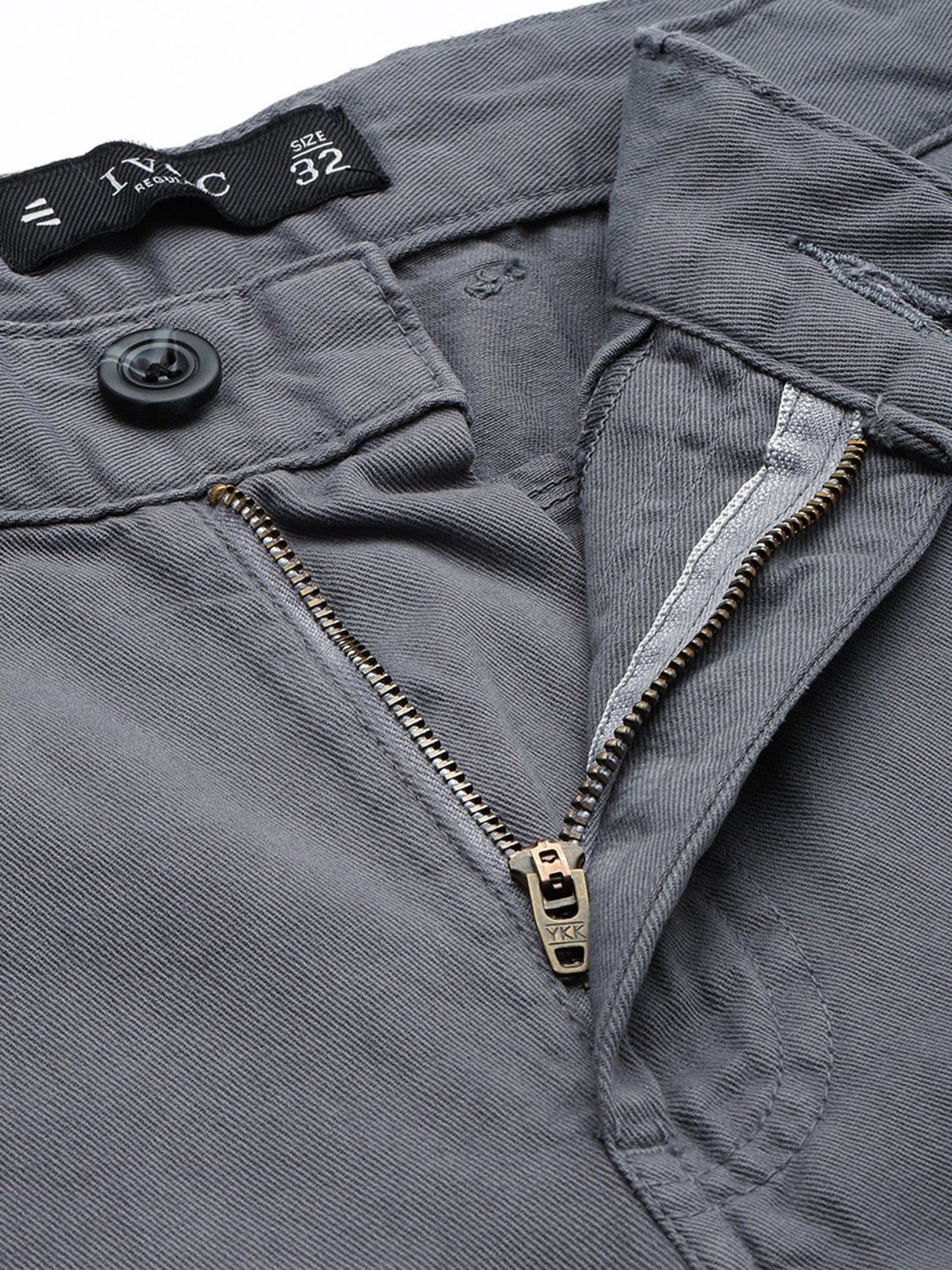 IVOC Grey Regular Fit Cotton Cargos