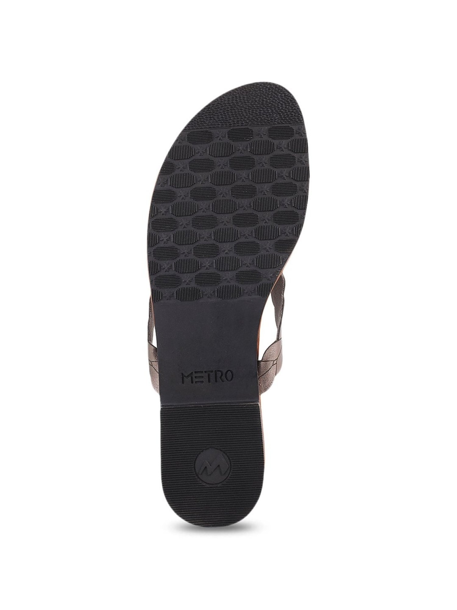 Metro Women's Gun Metal Thong Sandals
