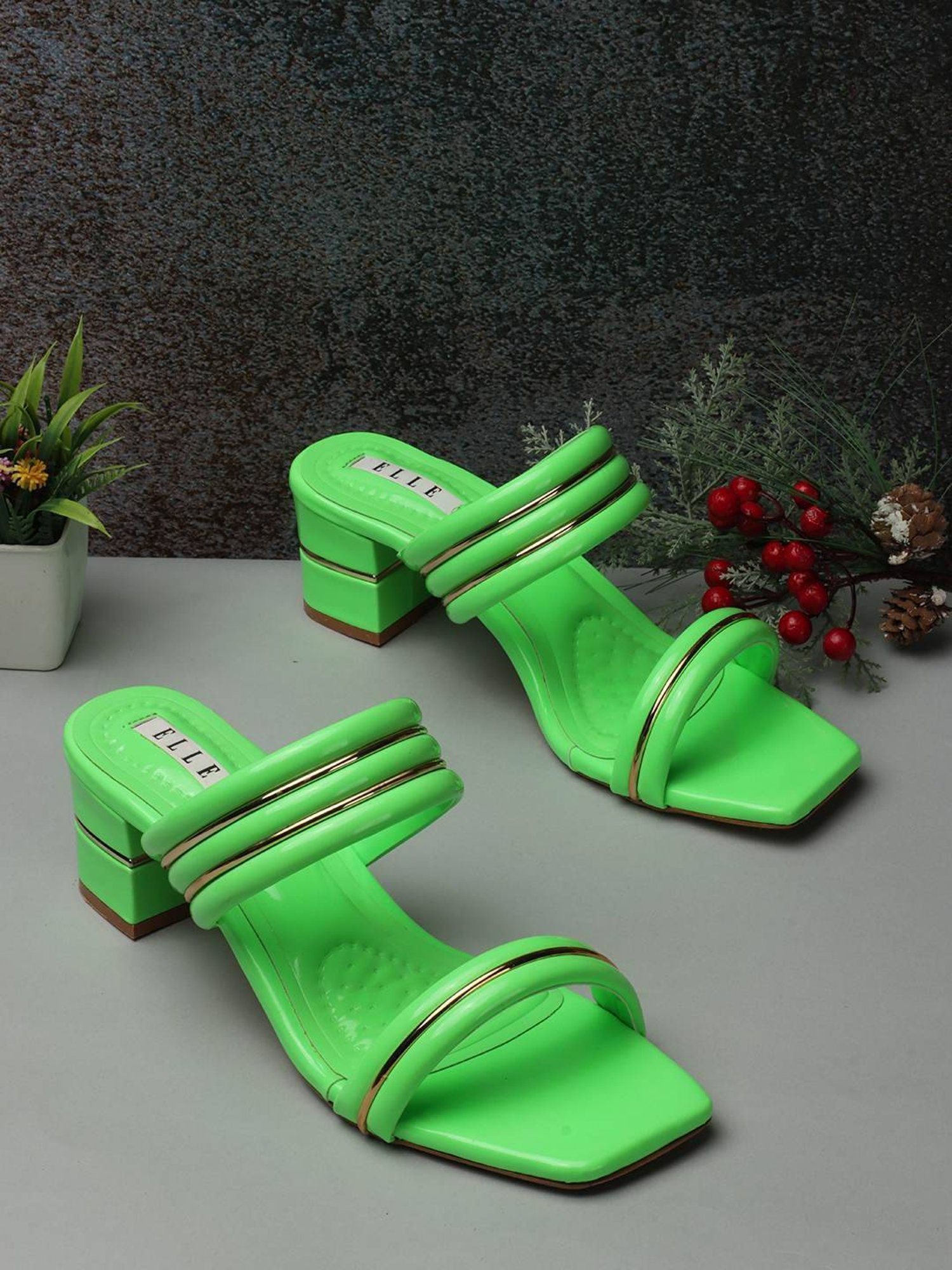 Elle Women's Lime Casual Sandals