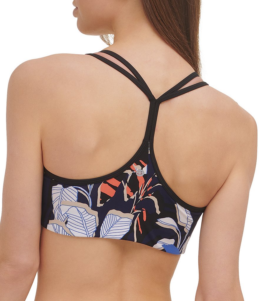 DKNY Sport Welcome To The Jungle Print Scoop Neck Sleeveless Coordinating Sports Bra