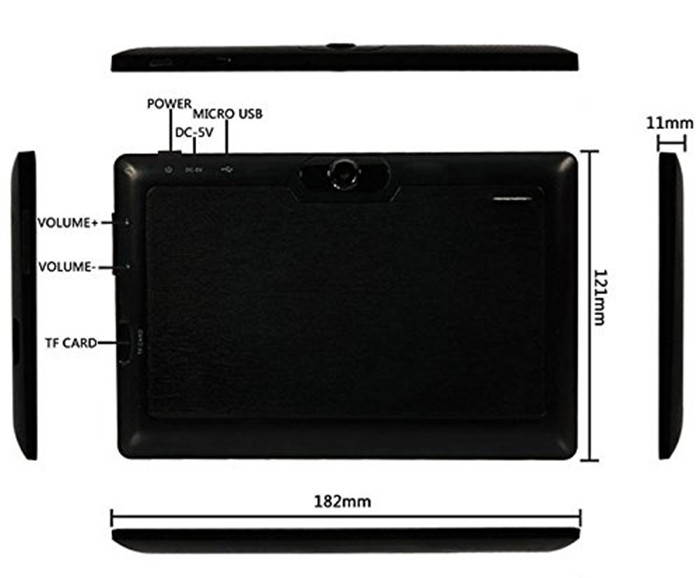 Zgeer 7 inch HDMI Tablet PC Quad Core WiFi Dual Camera 32GB 4GB