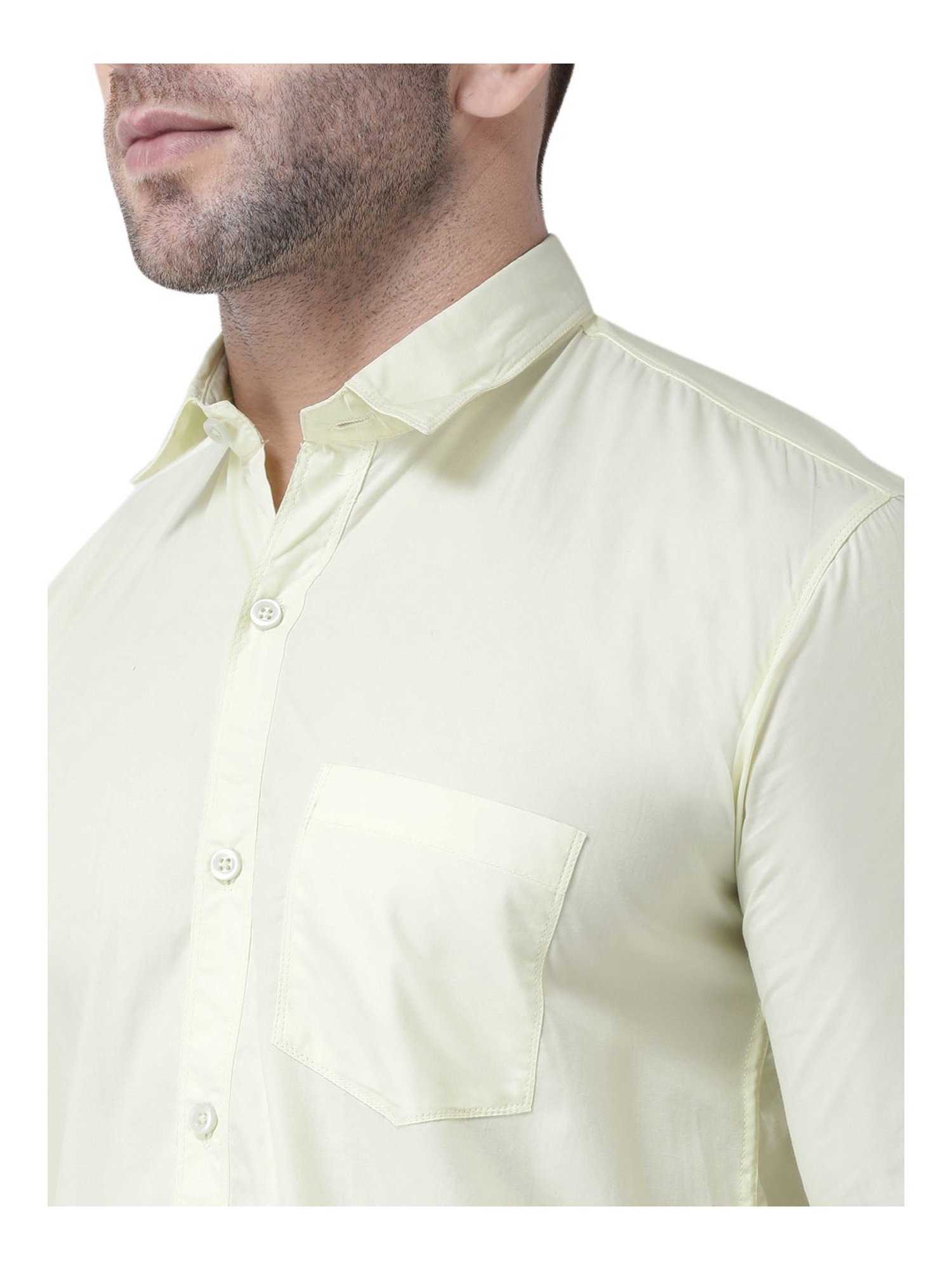 Hang Up Green Cotton Slim Fit Shirt