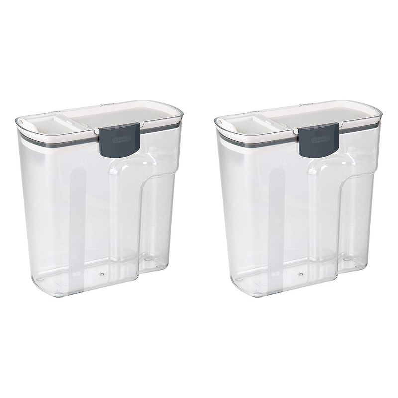 PrepWorks Progressive 4.5-Quart Plastic Cereal Keeper Container, Clear (2 Pack)
