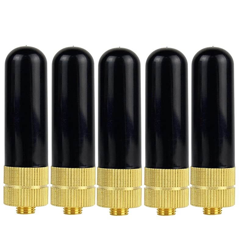 2 Way Radio Antenna SMAF Dual Band Antenna for BaoFeng UV5R BF888S UV82 UV5RA  RT5R RT5 RT21 RT6 RT29 Arcshell AR5 Walkie Talkies Portable Antenna 5 Pack