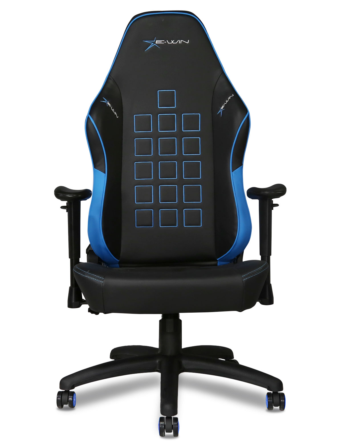EWin Gaming and Office Chair KTC Knight Series Ergonomic With Head and Back Pillows (Black and Blue)